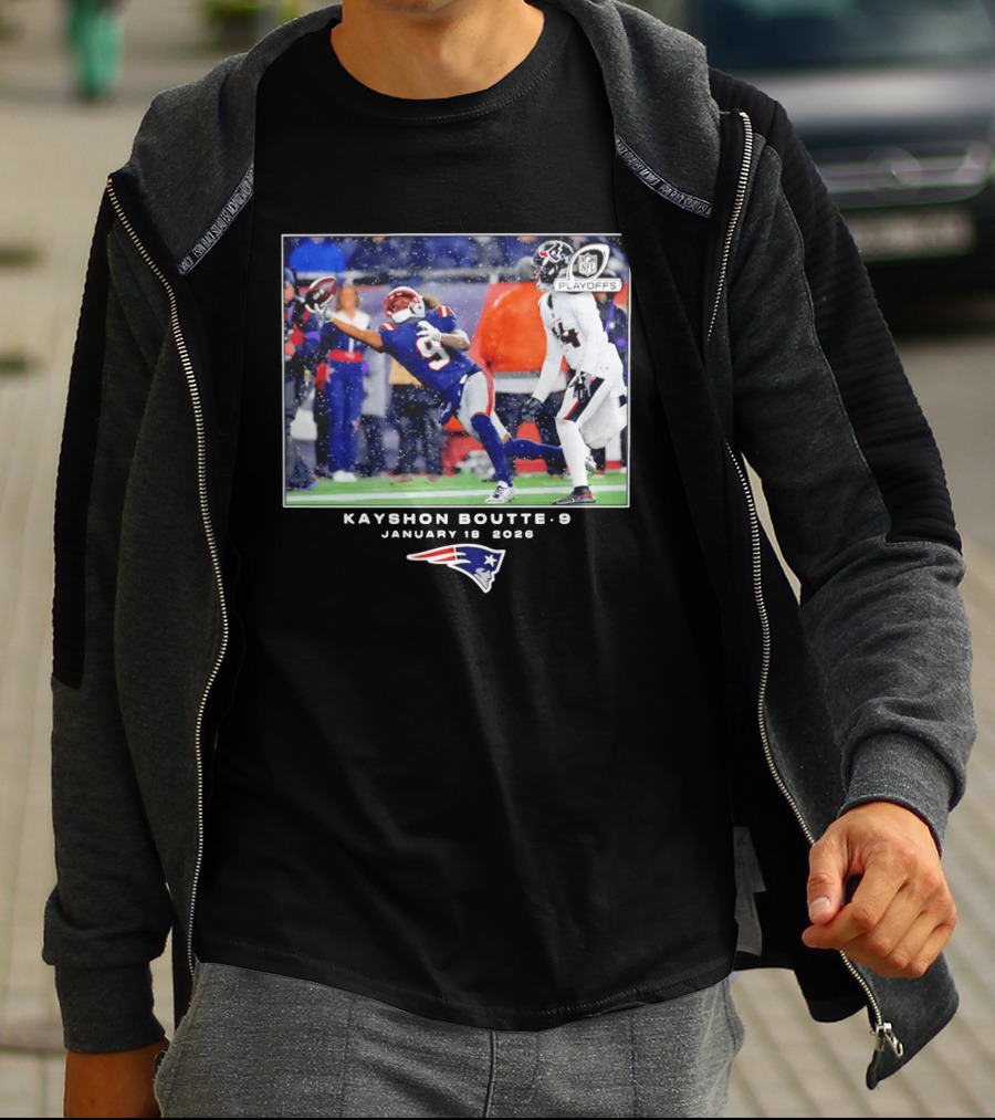 Kayshon Boutte New England Patriots January 18 2026 Playoffs T-Shirt