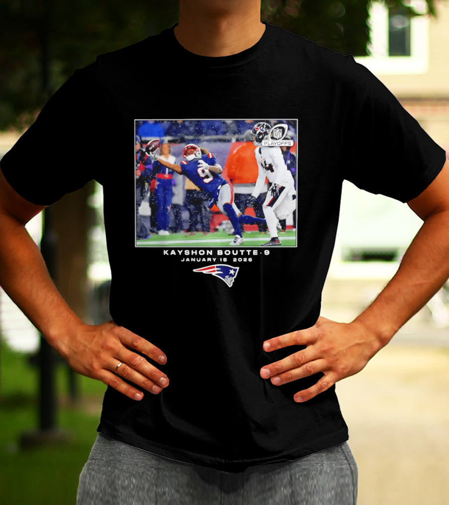 Kayshon Boutte New England Patriots January 18 2026 Playoffs T-Shirt