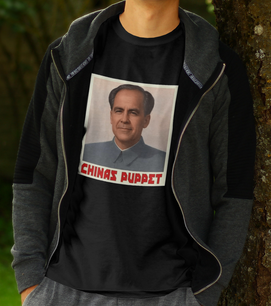 Mark Carney China's Puppet Mao Suit Caricature T-Shirt