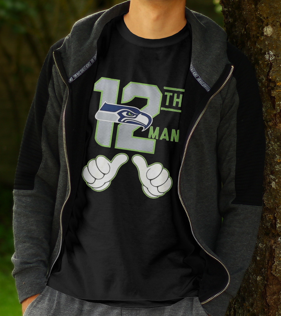 Seattle Seahawks 12th Man Fan Favorite NFL Team Spirit T-Shirt