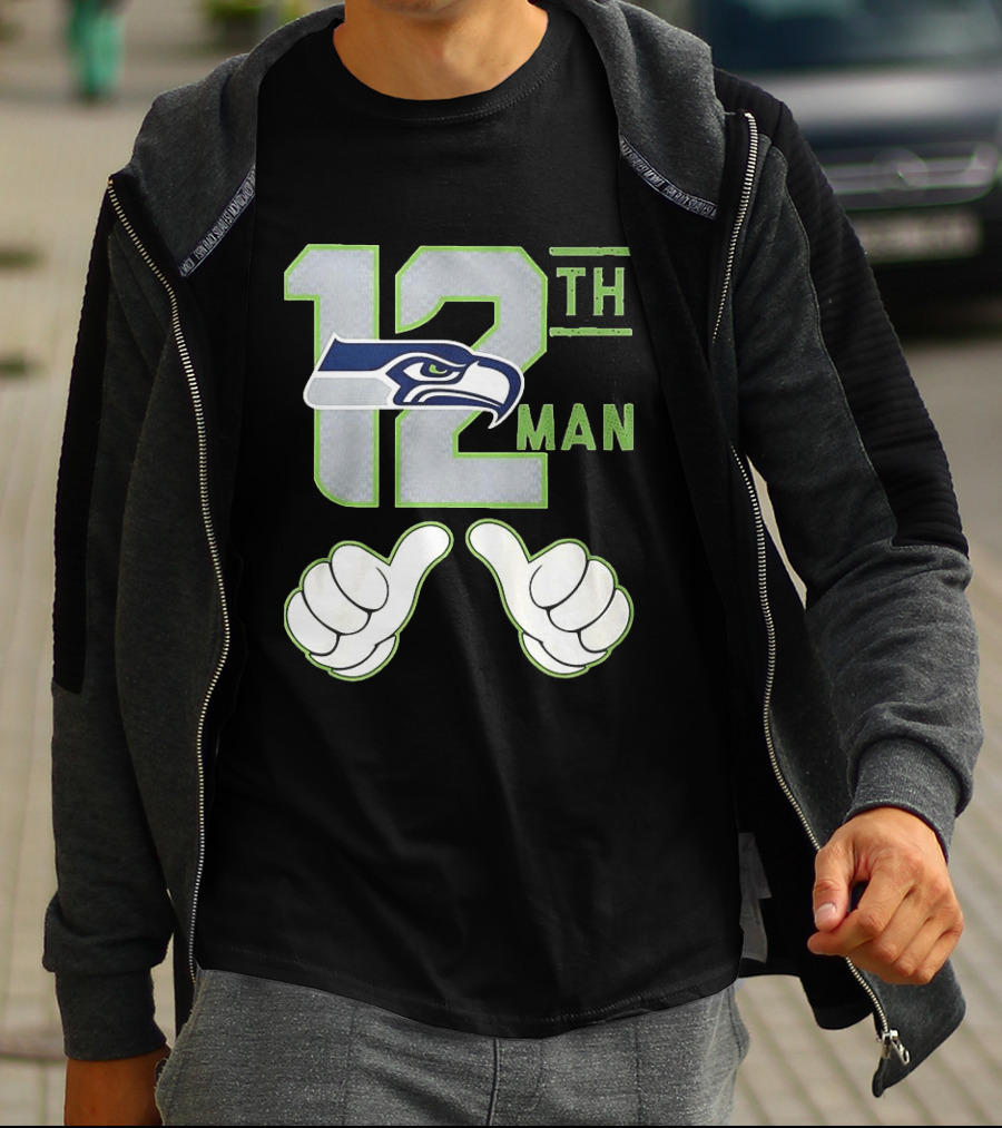 Seattle Seahawks 12th Man Fan Favorite NFL Team Spirit T-Shirt