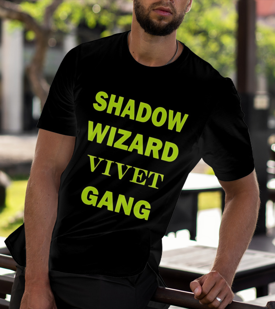 Shadow Wizard Vivet Gang Neon Typography Magic Vibes T-Shirt