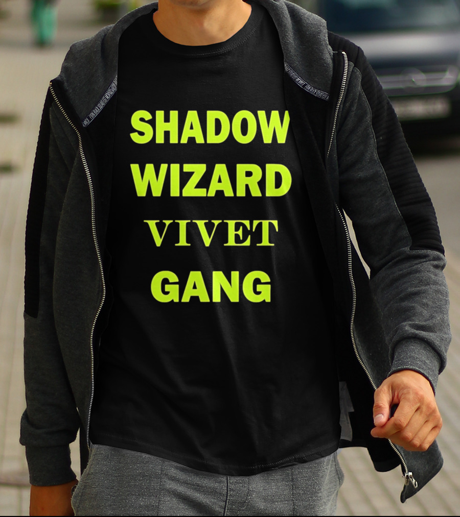 Shadow Wizard Vivet Gang Neon Typography Magic Vibes T-Shirt