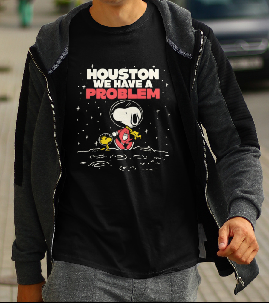 Snoopy Woodstock Houston We Have A Problem Space Adventure T-Shirt