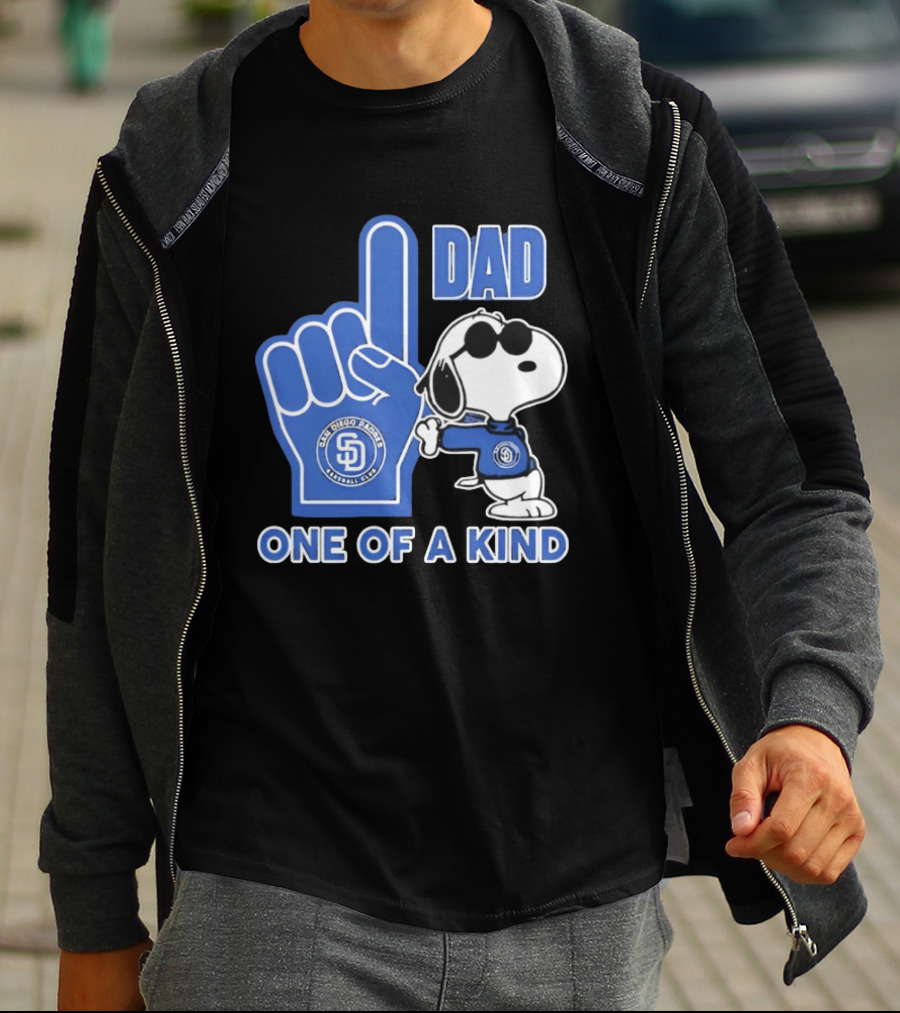 San Diego Padres Snoopy Number One Dad One Of A Kind T-Shirt
