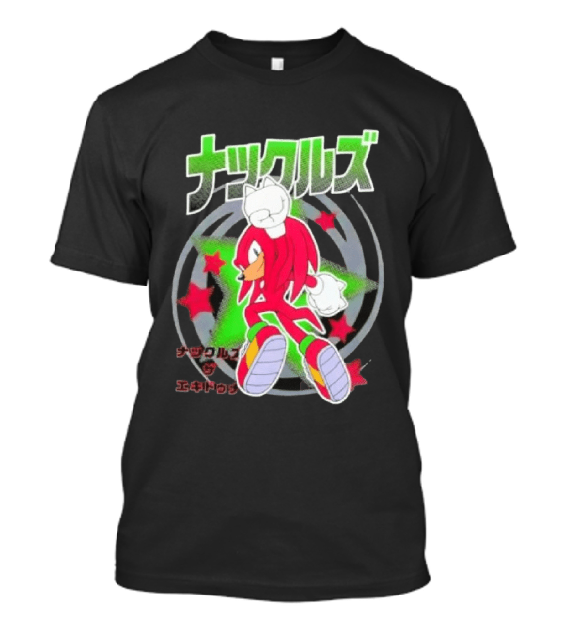 Knuckles The Hedgehog Japanese Star T-Shirt