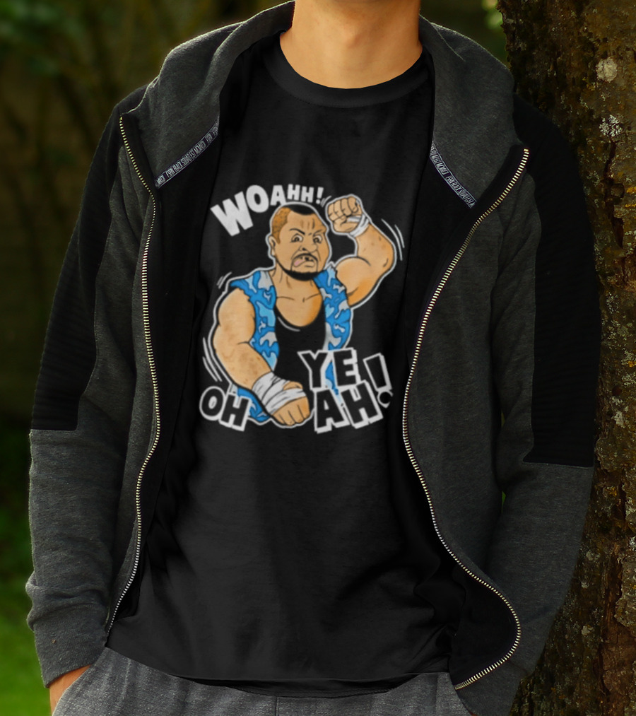 Original WWE The Bushwhackers Woahh Oh Yeah Caricature T-Shirt