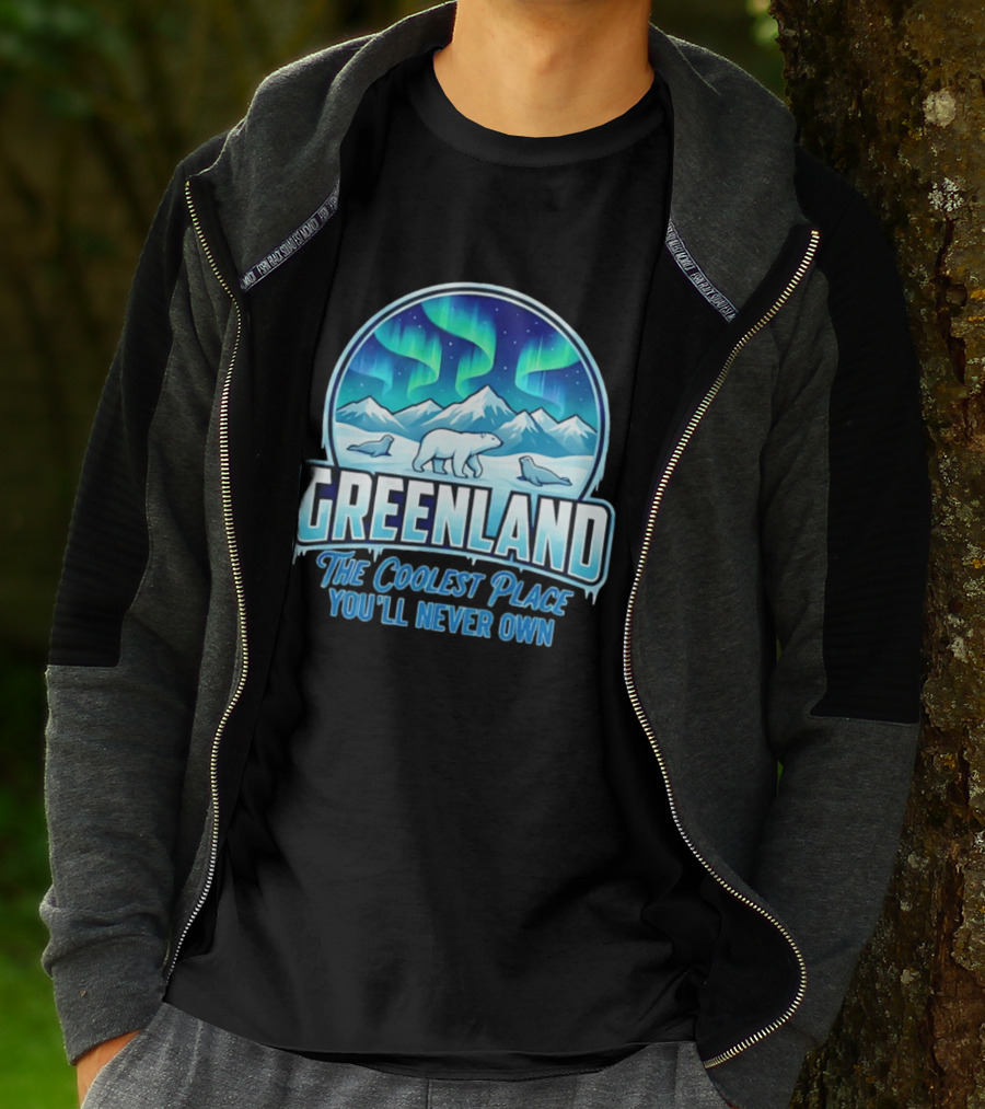 Greenland Northern Lights Polar Bear Arctic Adventure The Coolest Place You'll Never Own T-Shirt