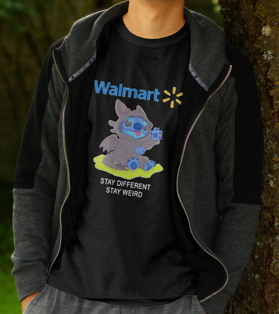 Walmart Canada Toothless Stitch Stay Different Stay Weird T-Shirt