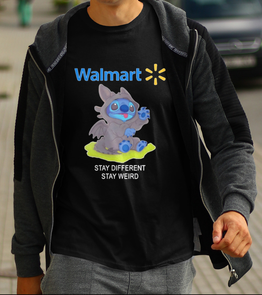 Walmart Canada Toothless Stitch Stay Different Stay Weird T-Shirt