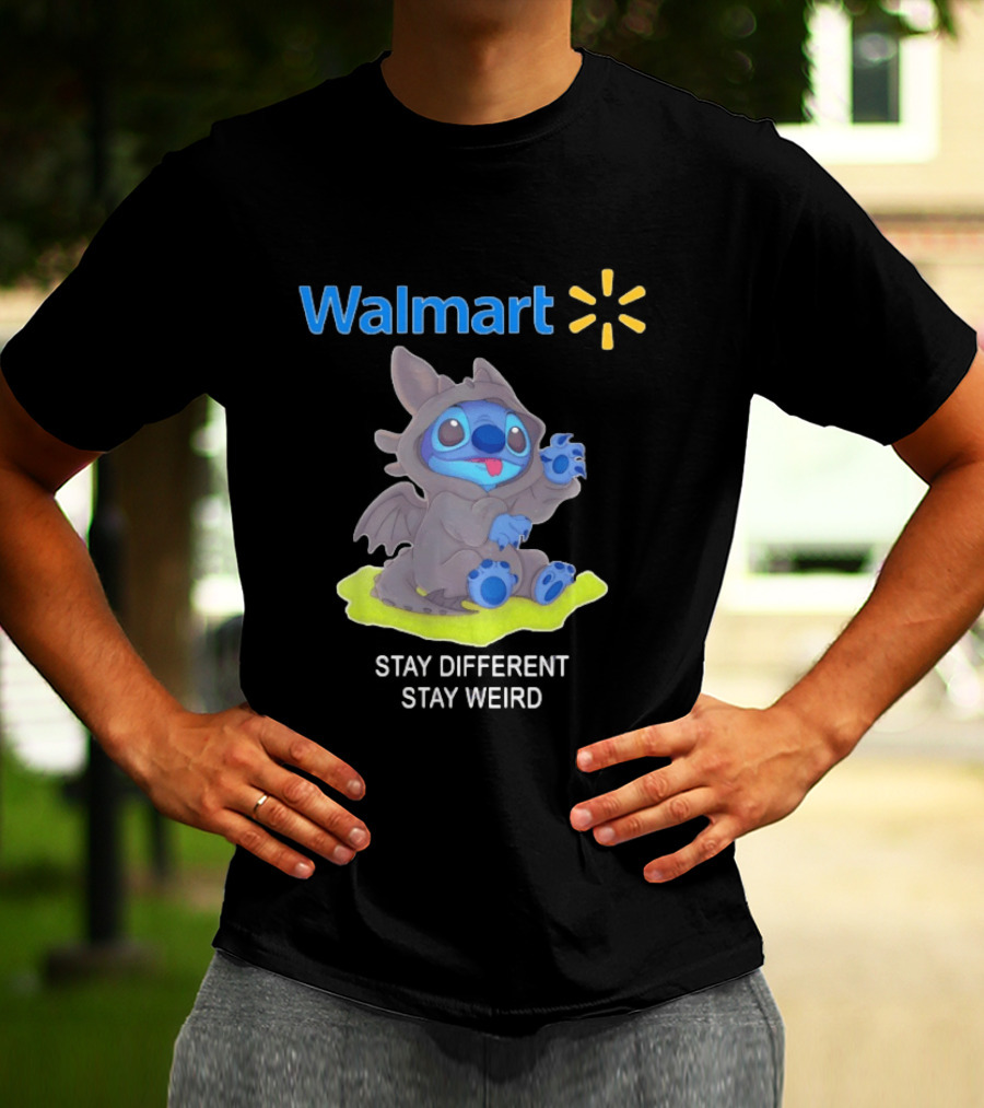 Walmart Canada Toothless Stitch Stay Different Stay Weird T-Shirt