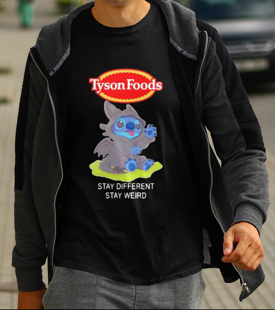 Tyson Foods Toothless Stitch Stay Different Stay Weird T-Shirt