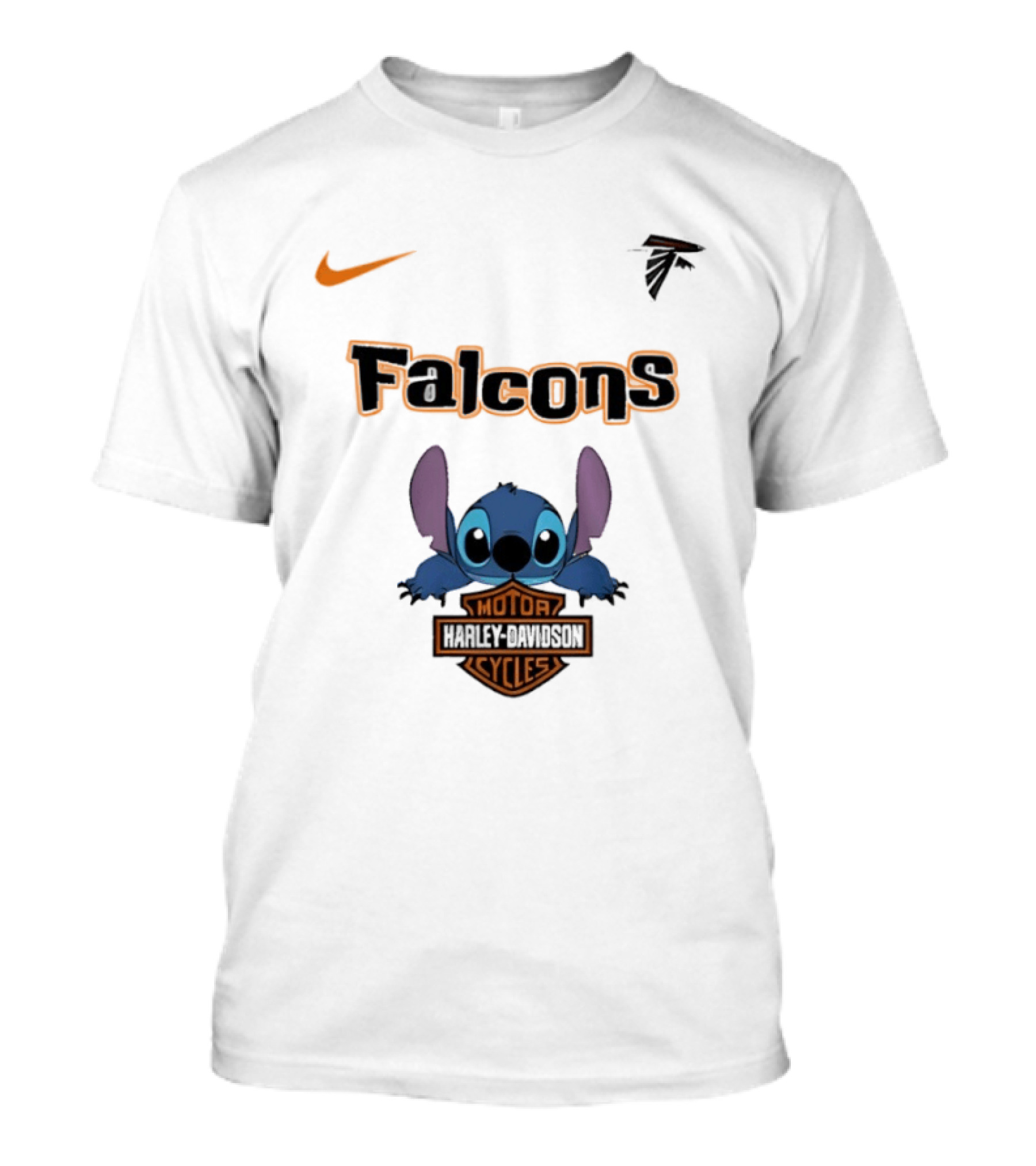 Atlanta Falcons Stitch Motocycle Cycles Football Nike T-Shirt