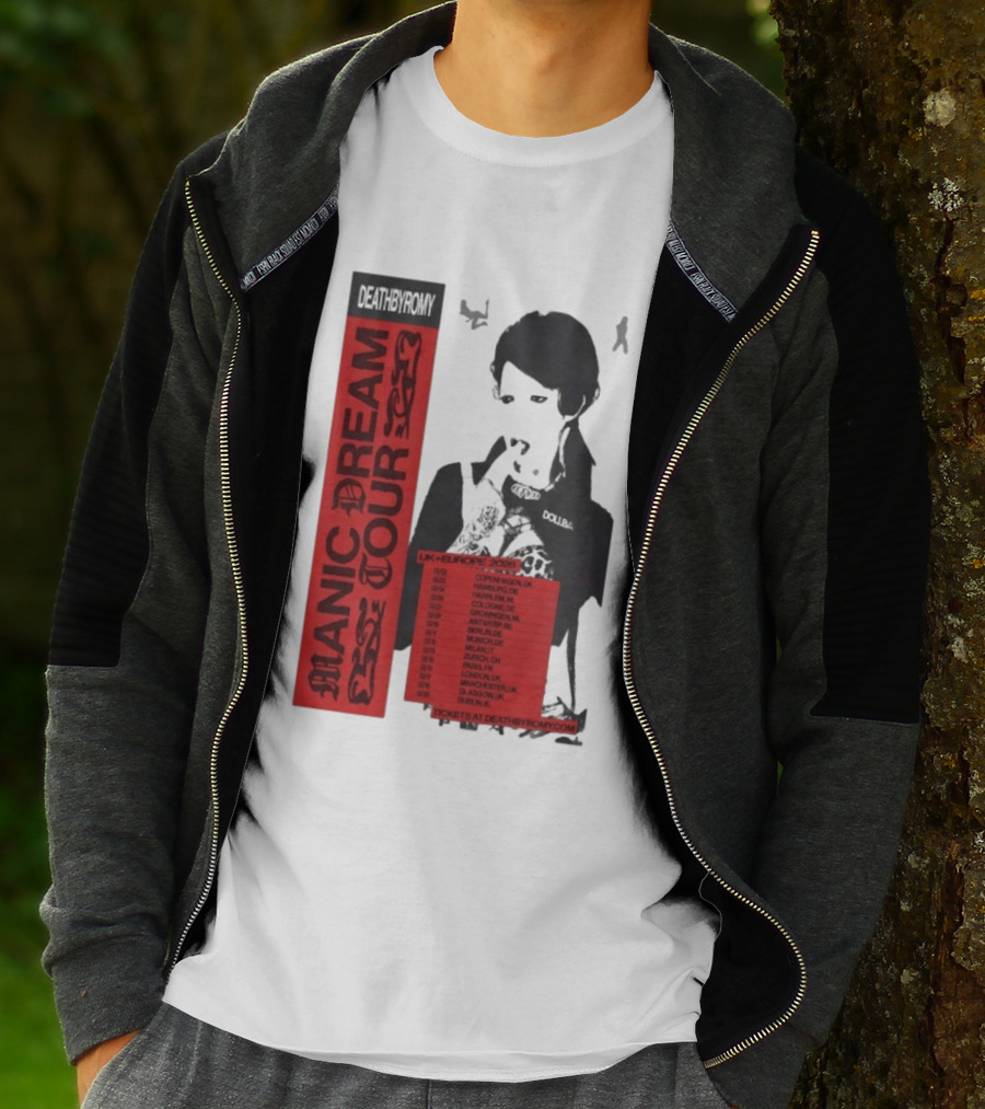 Deathbyromy Manic Dream Tour 2026 UK Europe Concert Dates T-Shirt