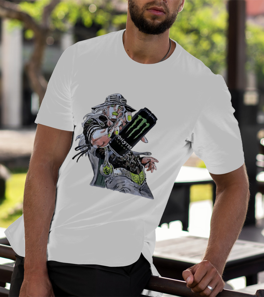 Gyro Zeppeli JoJo's Bizarre Adventure Meets Monster Energy T-Shirt