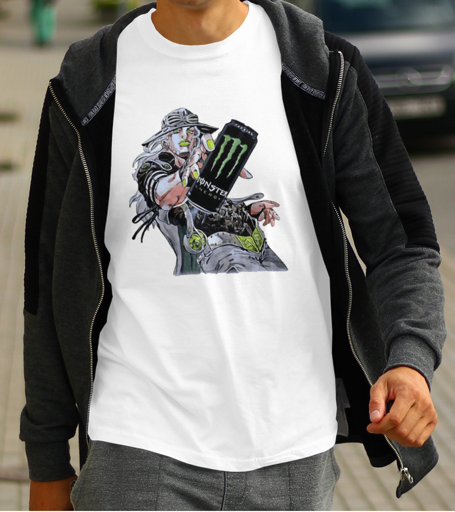 Gyro Zeppeli JoJo's Bizarre Adventure Meets Monster Energy T-Shirt
