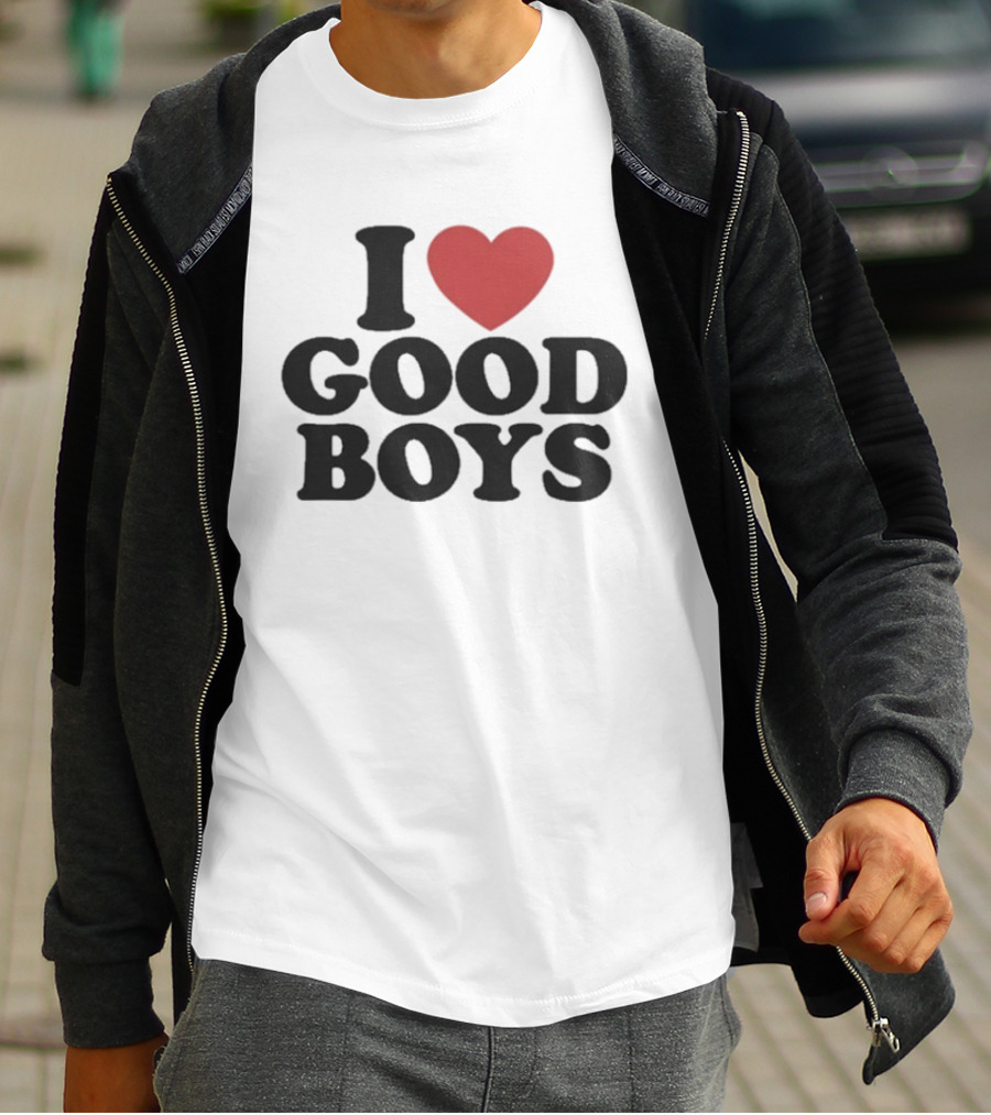 I Love Good Boys Heart T-Shirt