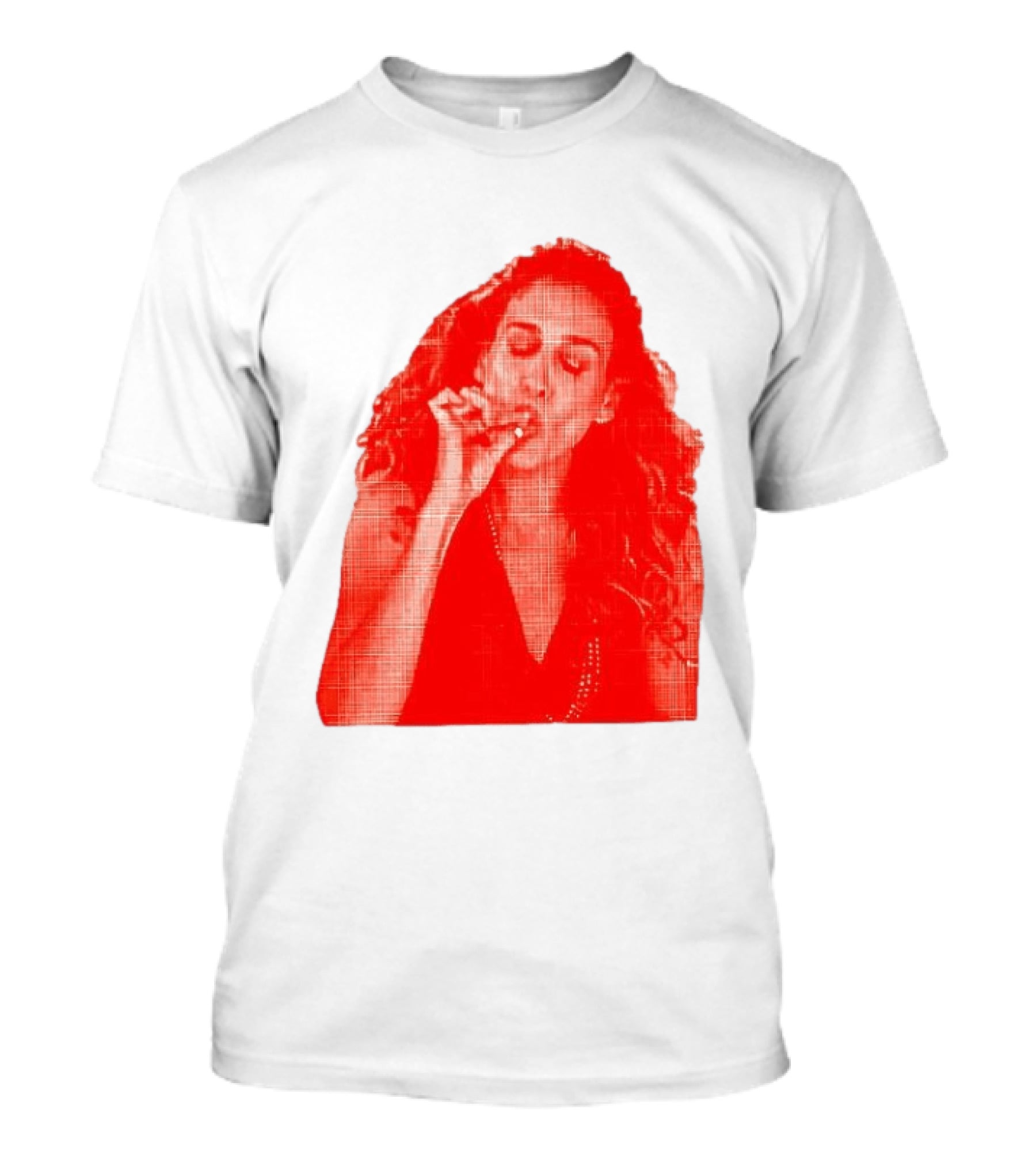Lit Carrie Smoking Scene Red Artistic T-Shirt