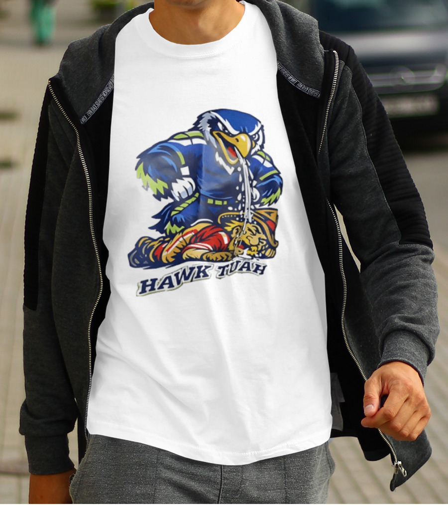 Seattle Seahawks Vs San Francisco 49ers Hawk Tuah Rivalry Showdown T-Shirt