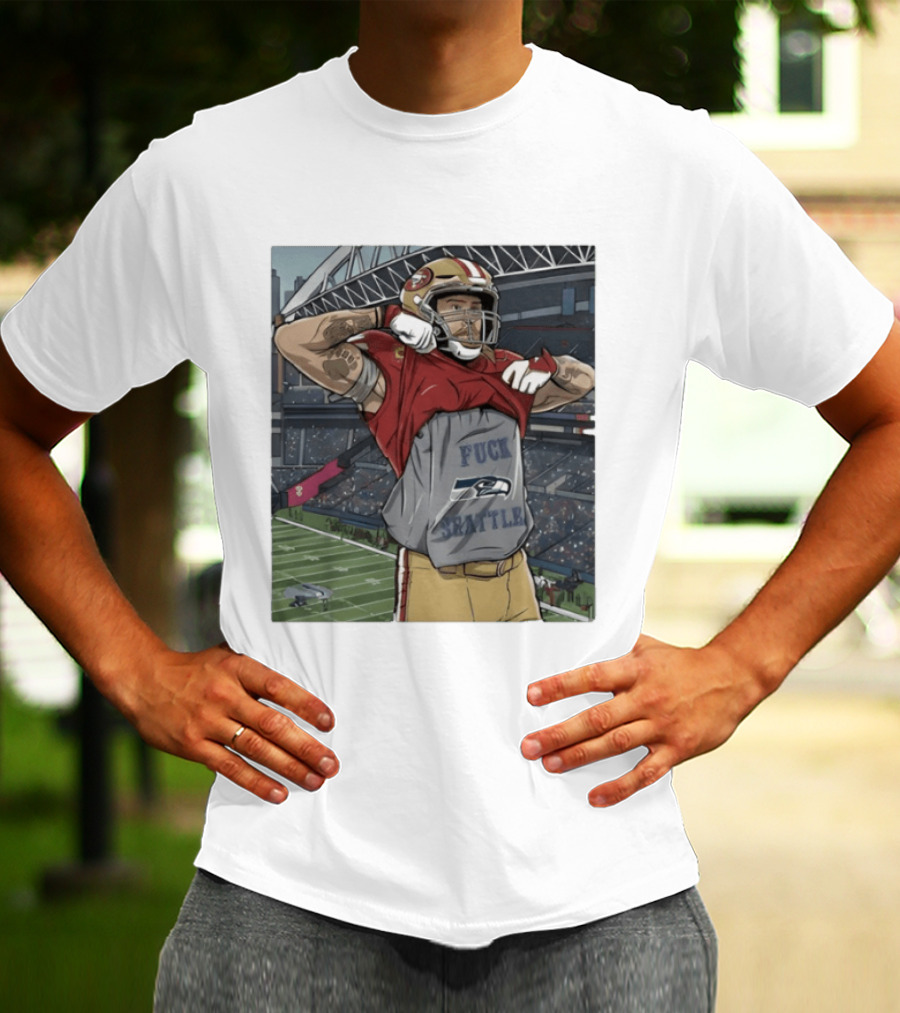 SF 49ers George Kittle Rivalry Message Seattle Game Day T-Shirt