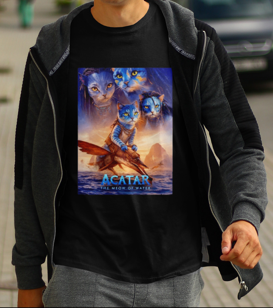 Acatar The Meow Of Water Cat Avatar Fantasy Cats Ocean Adventure T-Shirt