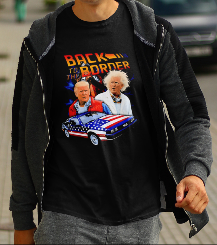 Back To The Border Trump DeLorean Parody Artsy T-Shirt