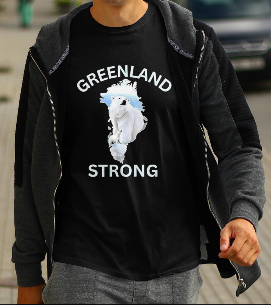 Greenland Strong Polar Bear Map T-Shirt