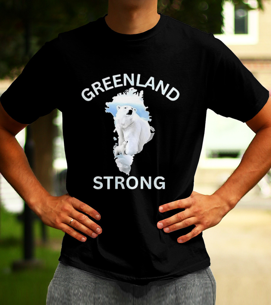 Greenland Strong Polar Bear Map T-Shirt