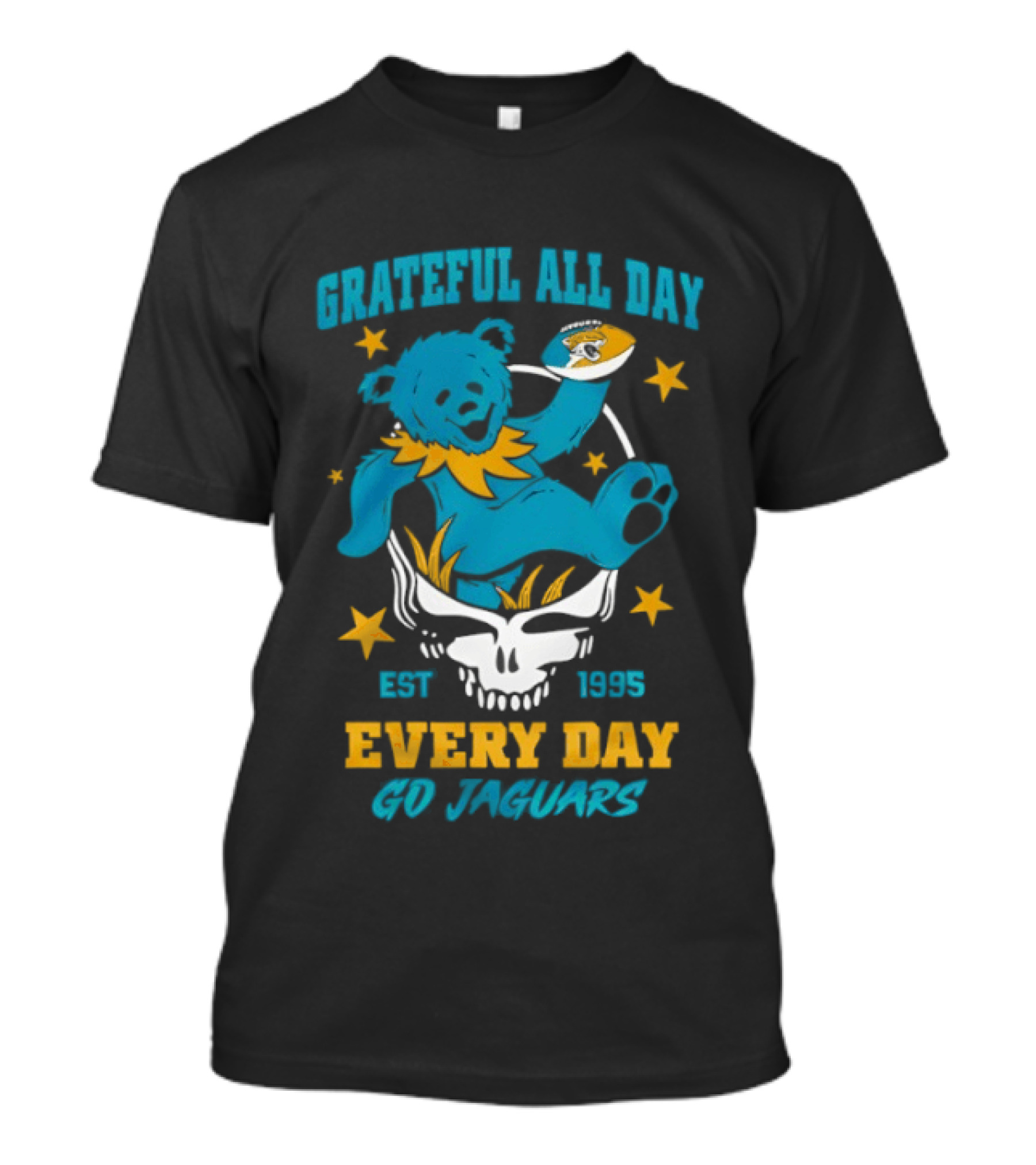 Grateful All Day Every Day Go Jaguars Est 1995 T-Shirt