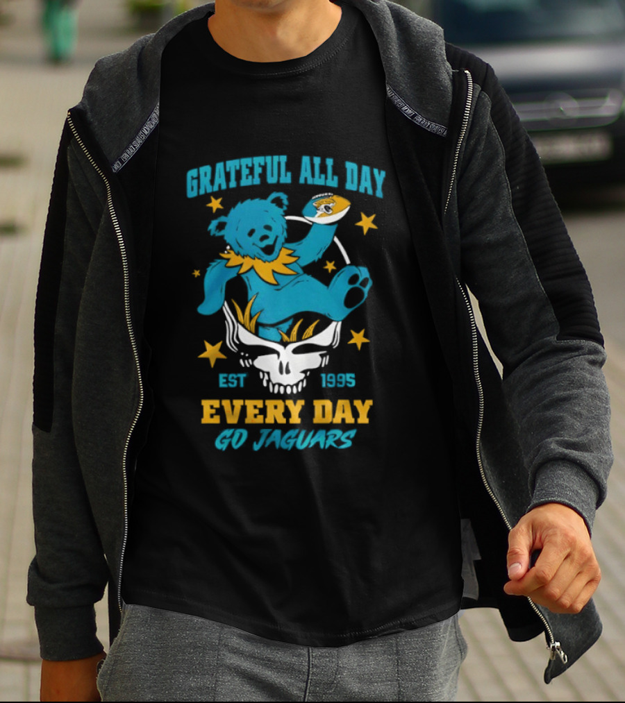 Grateful All Day Every Day Go Jaguars Est 1995 T-Shirt