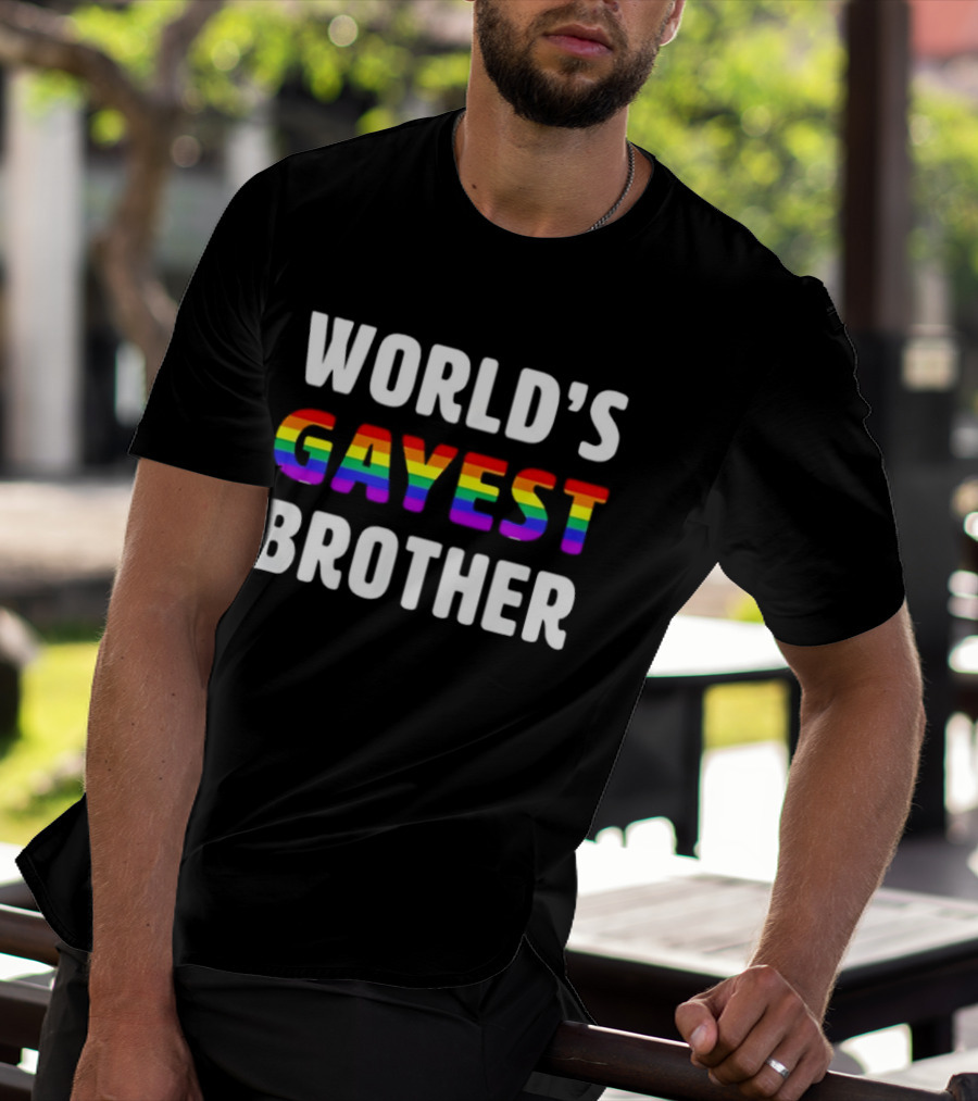 World's Gayest Brother LGBT Pride Rainbow T-Shirt