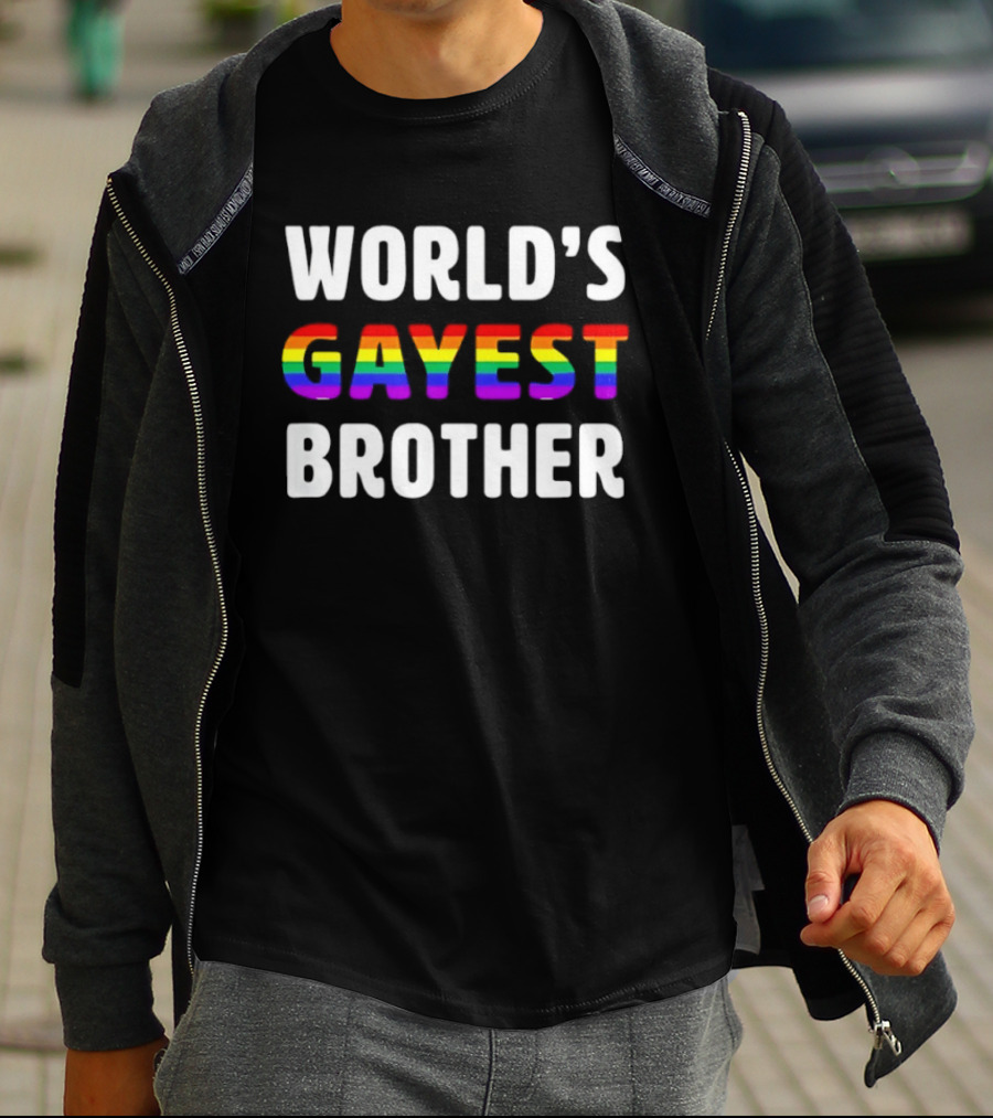 World's Gayest Brother LGBT Pride Rainbow T-Shirt