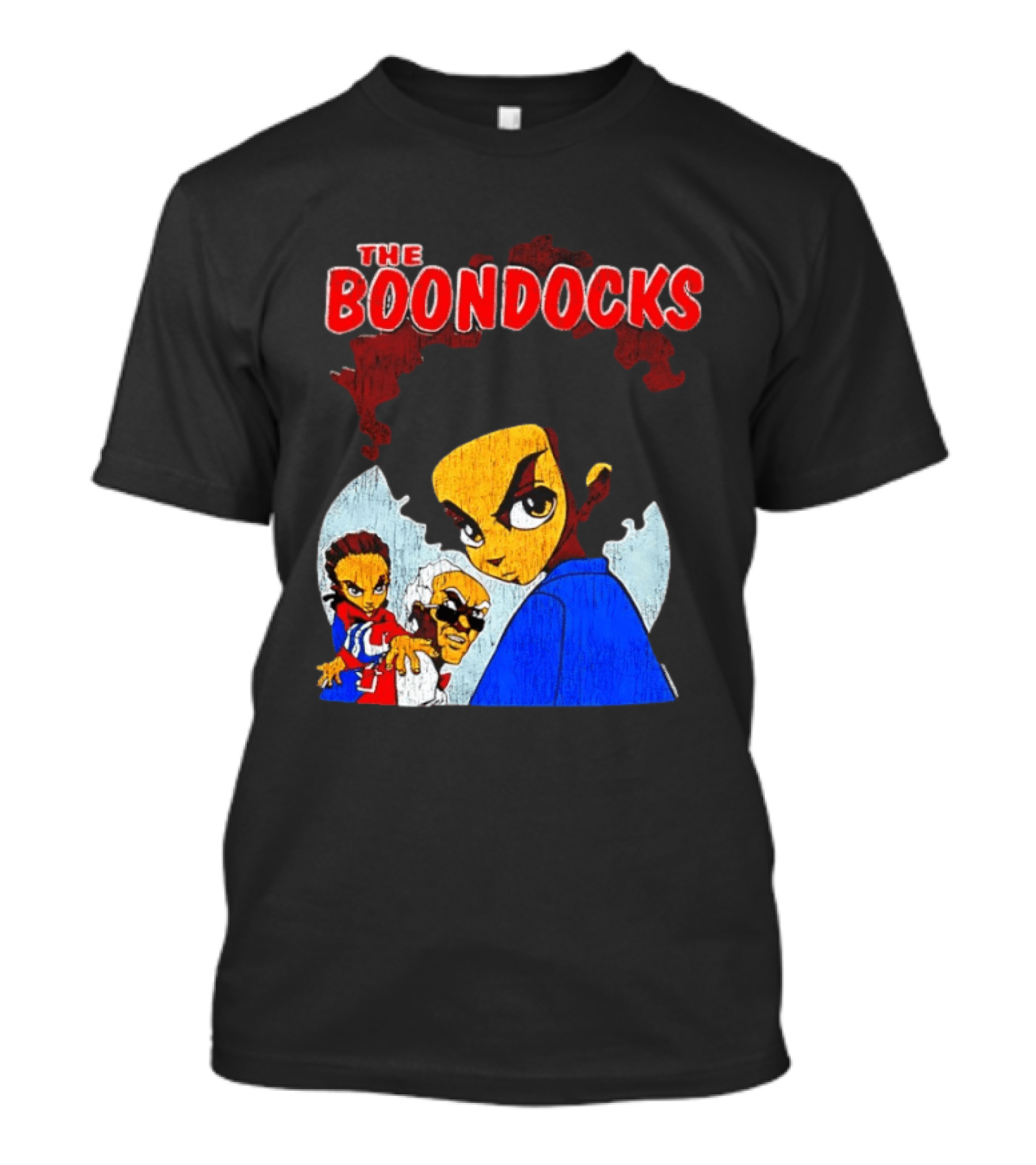 The Boondocks Animated Series Characters Huey Riley Grandad T-Shirt