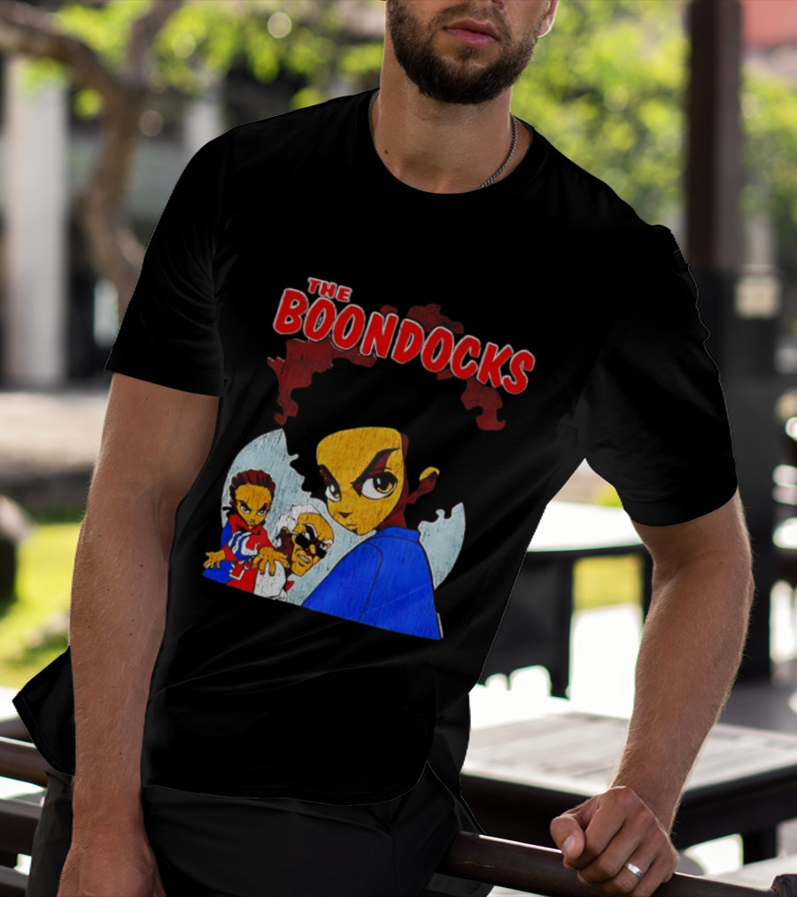 The Boondocks Animated Series Characters Huey Riley Grandad T-Shirt