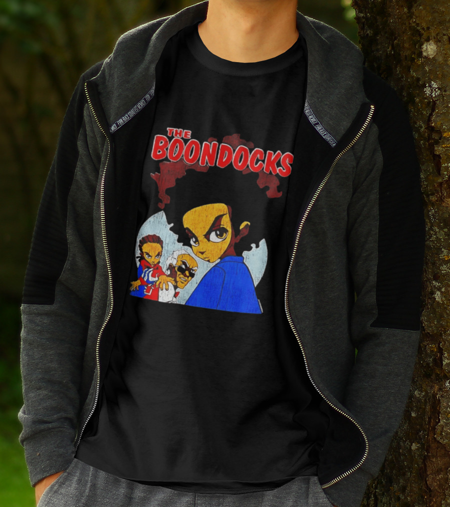 The Boondocks Animated Series Characters Huey Riley Grandad T-Shirt