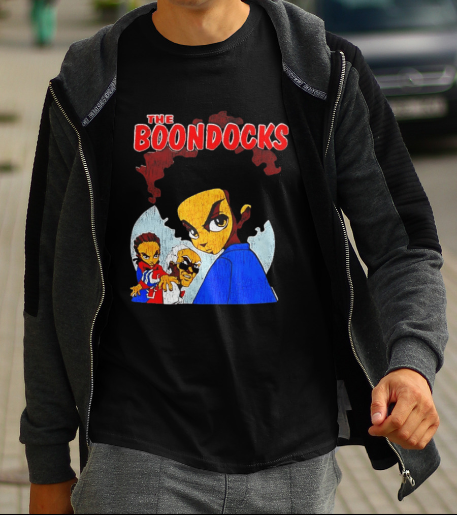 The Boondocks Animated Series Characters Huey Riley Grandad T-Shirt