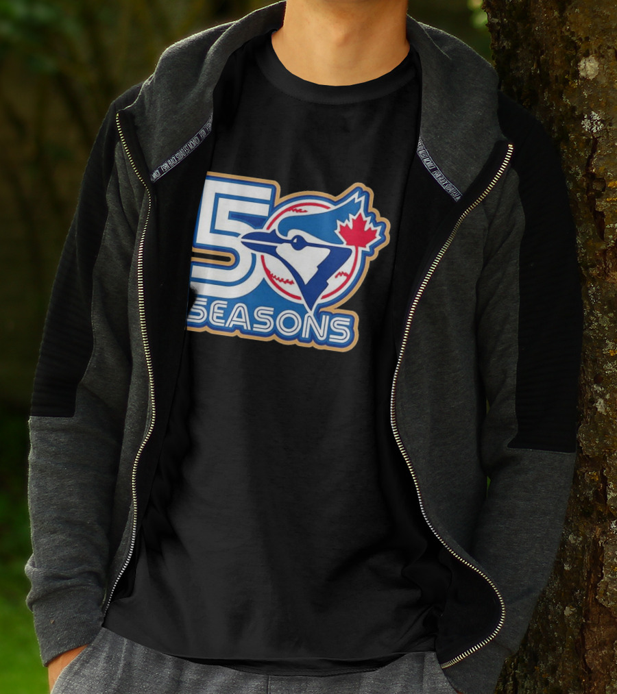 Toronto Blue Jays 50 Seasons Baseball Anniversary Celebration T-Shirt