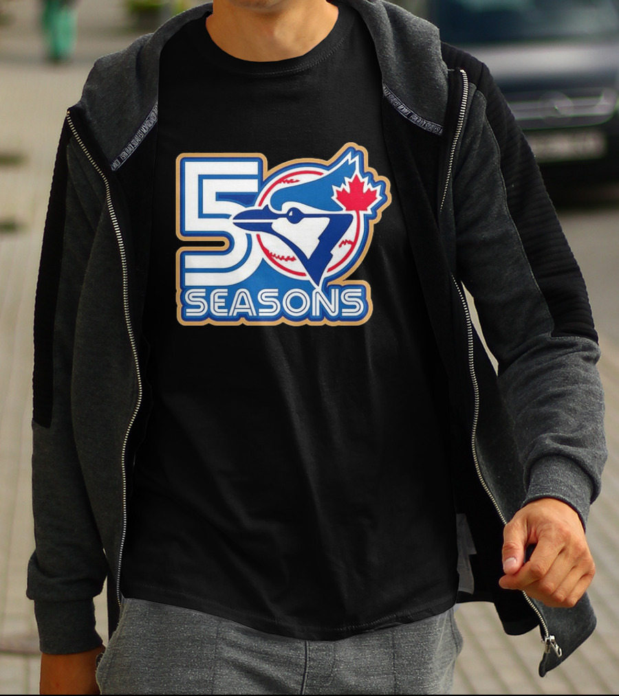 Toronto Blue Jays 50 Seasons Baseball Anniversary Celebration T-Shirt