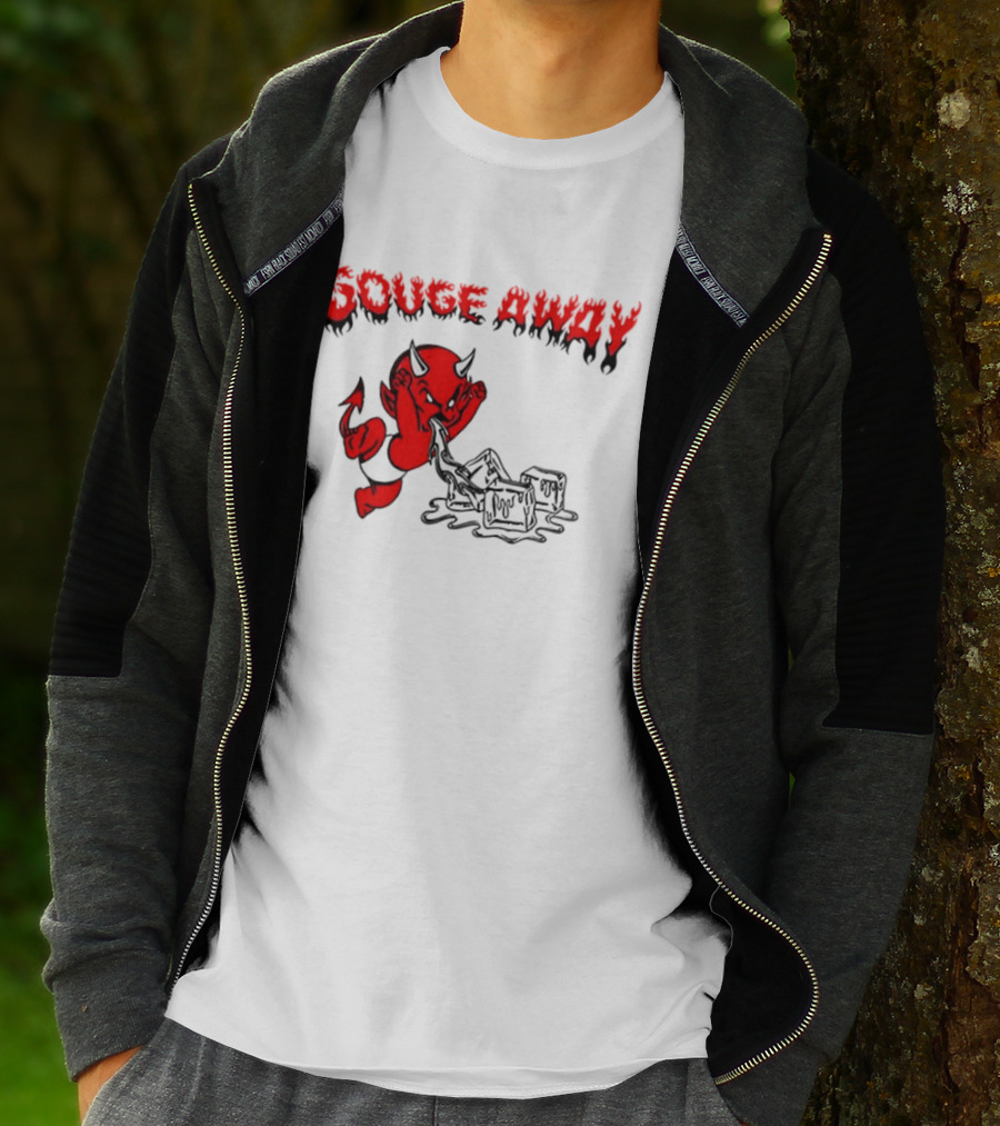 Gouge Away Red Devil Smashing Ice Cubes T-Shirt