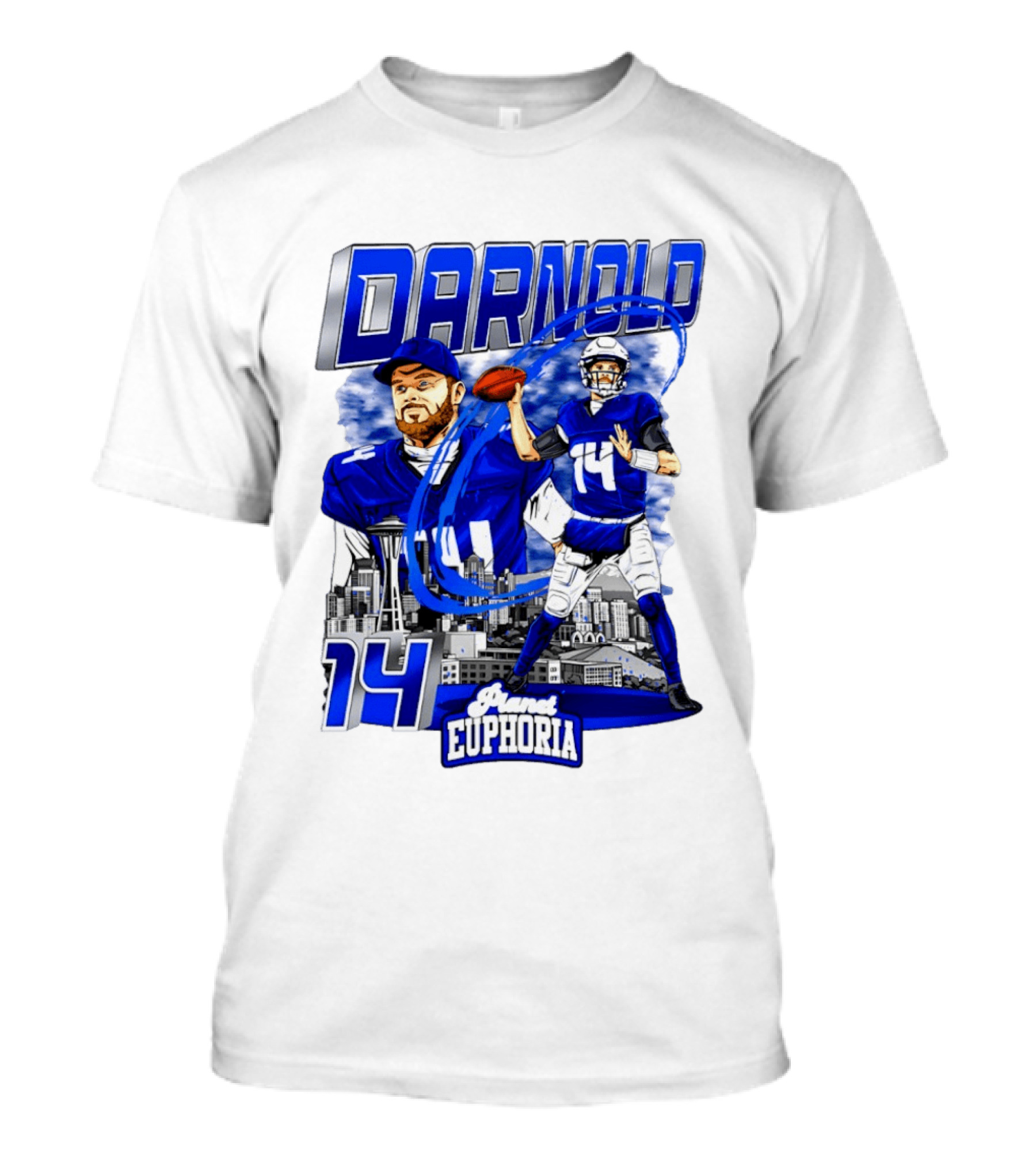 Darnold 14 Seattle Skyline Brand Euphoria T-Shirt