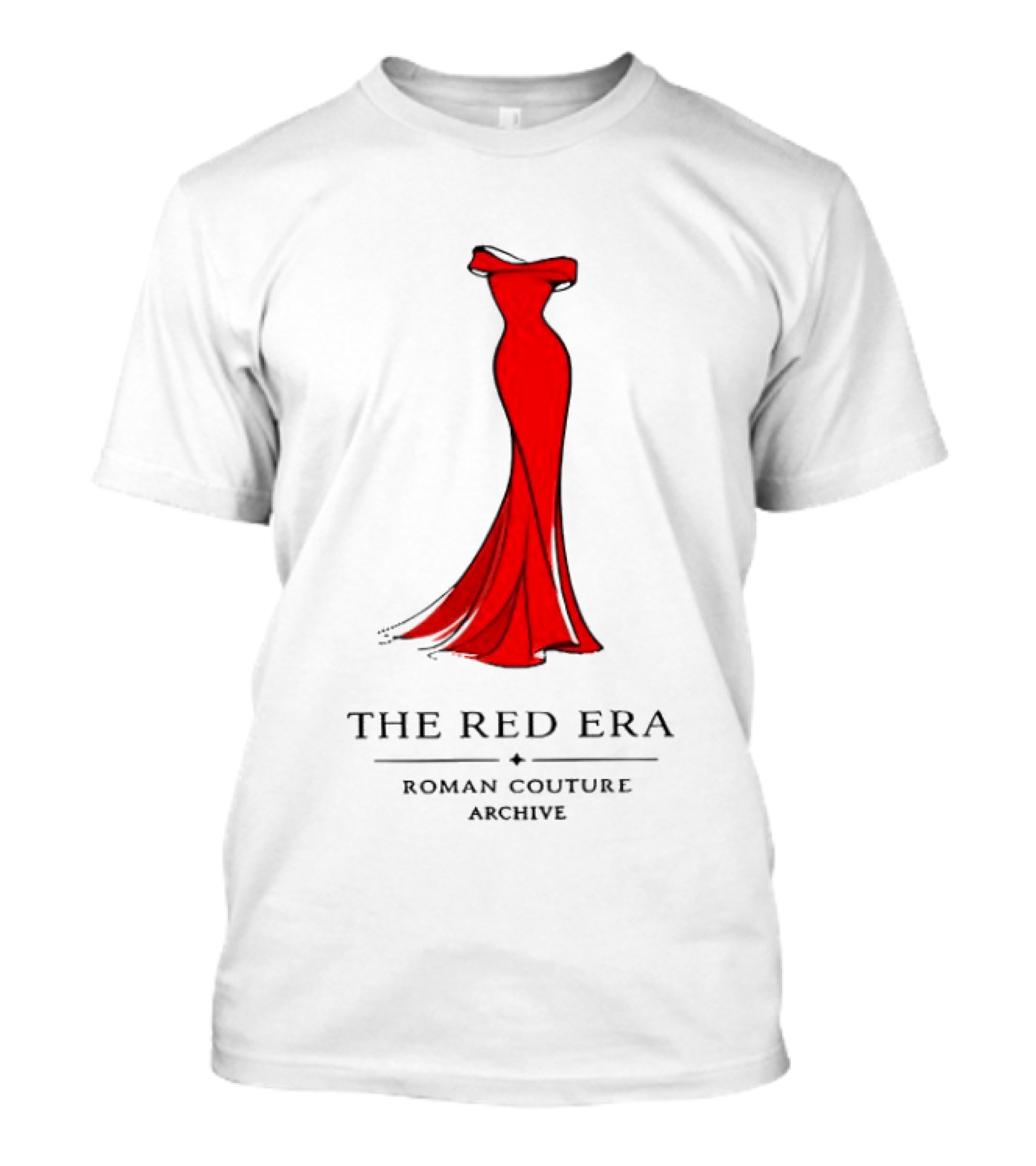 The Red Era Roman Couture Archive Evening Dress T-Shirt