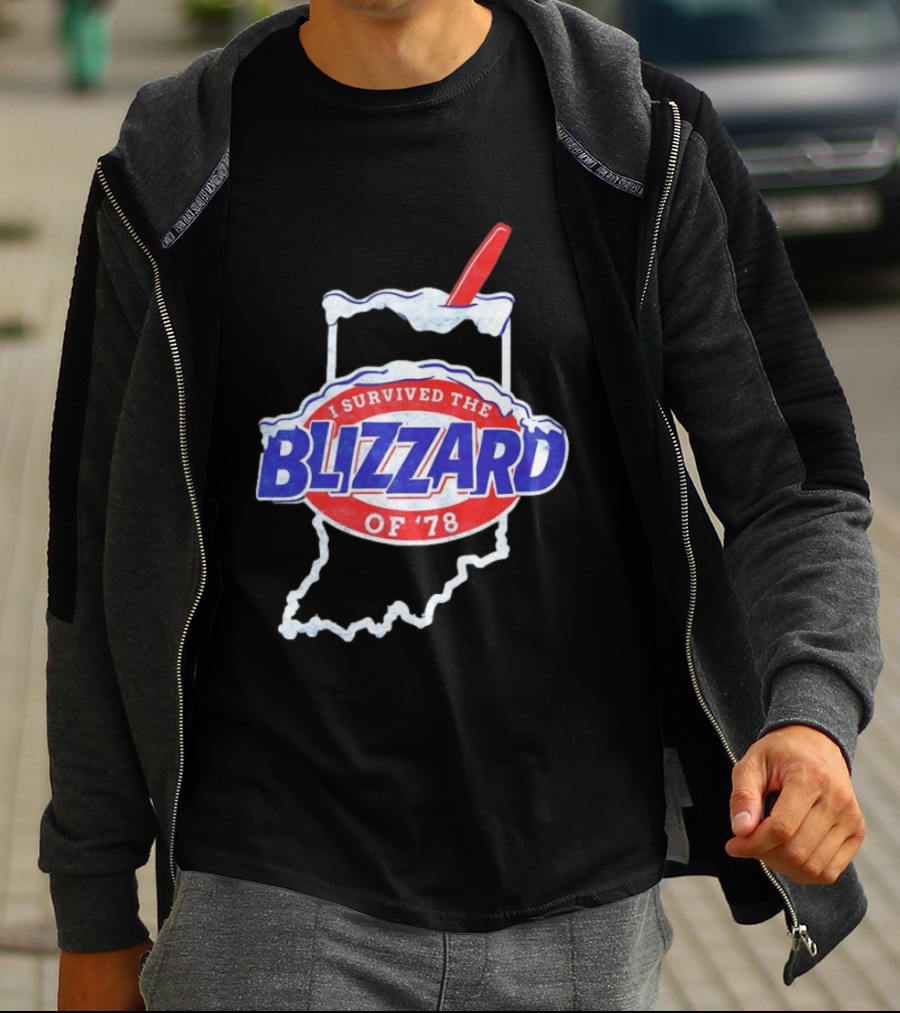 I Survived The Blizzard Of '78 Indiana Snow Shovel T-Shirt