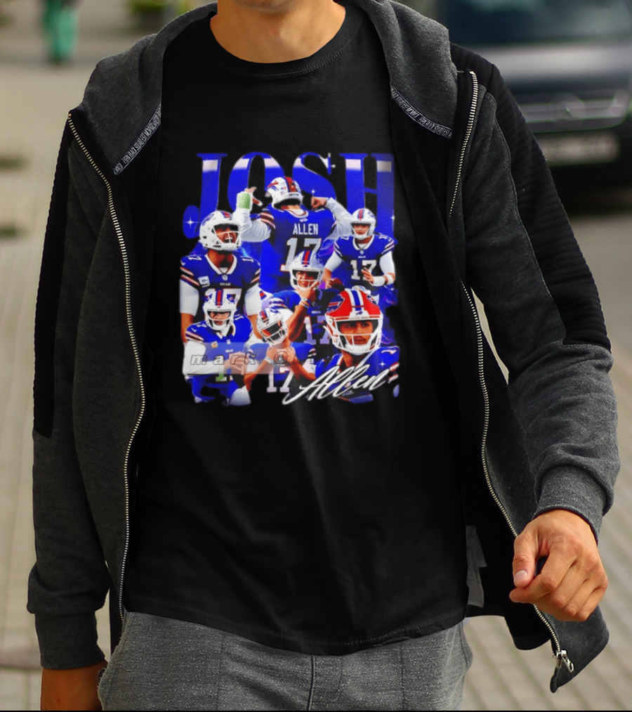 Buffalo Bills Josh Allen Quarterback Celebration Montage T-Shirt