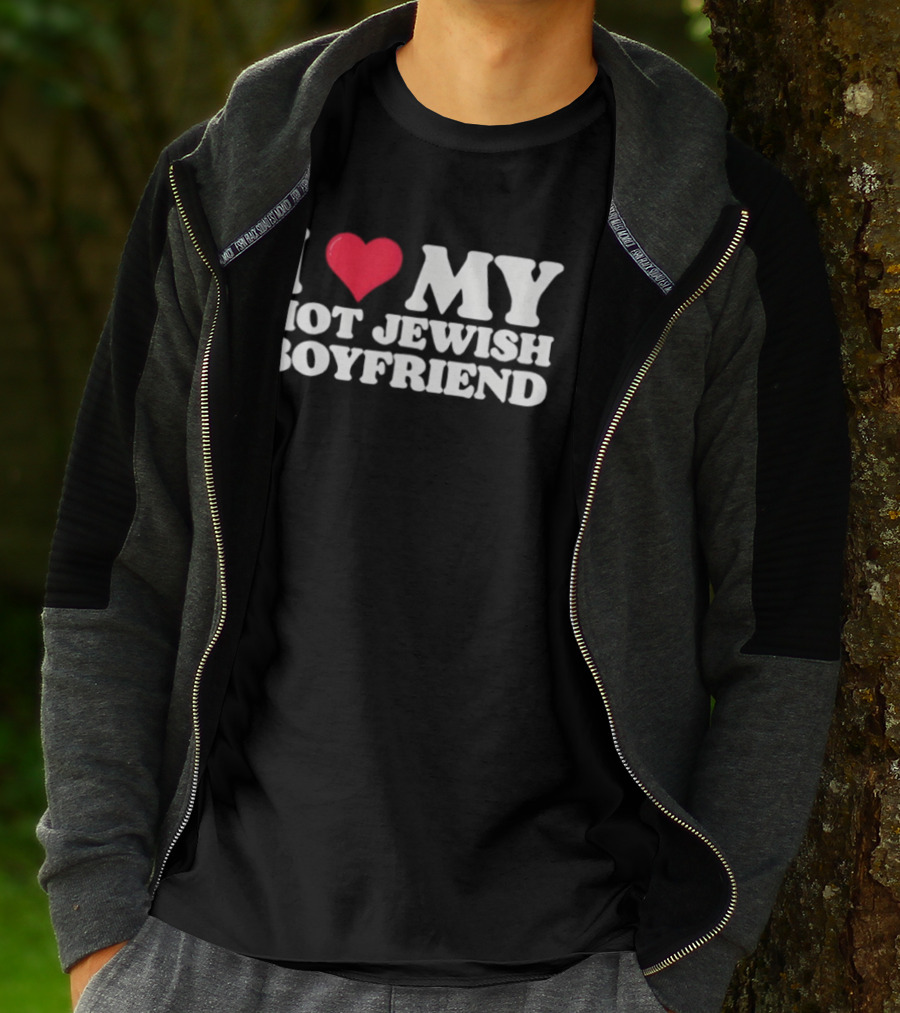 I Heart My Hot Jewish Boyfriend Valentine's Love T-Shirt