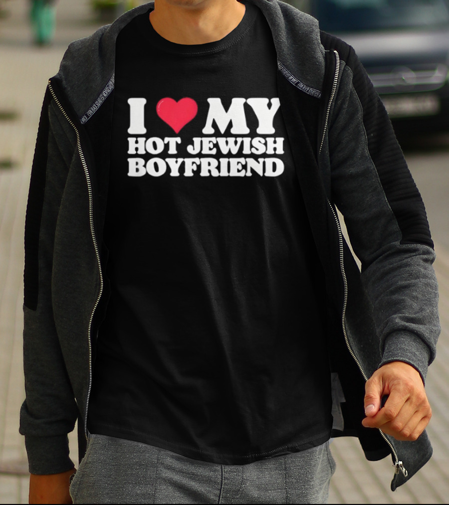 I Heart My Hot Jewish Boyfriend Valentine's Love T-Shirt