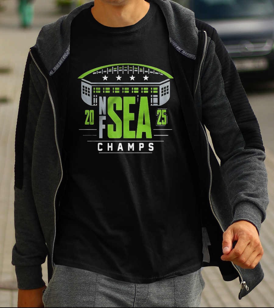 Seattle Seahawks 2025 NF SEA Champs Stadium Victory Stars T-Shirt