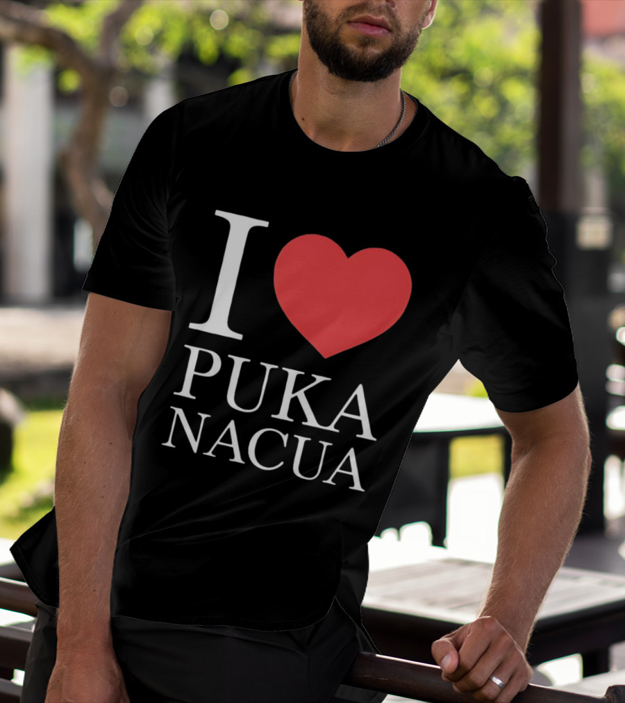 I Love Puka Nacua Los Angeles Rams Football Heart T-Shirt