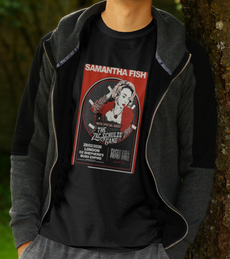 Samantha Fish London 2026 O2 Shepherd's Bush Empire With Zac Schulze Gang T-Shirt