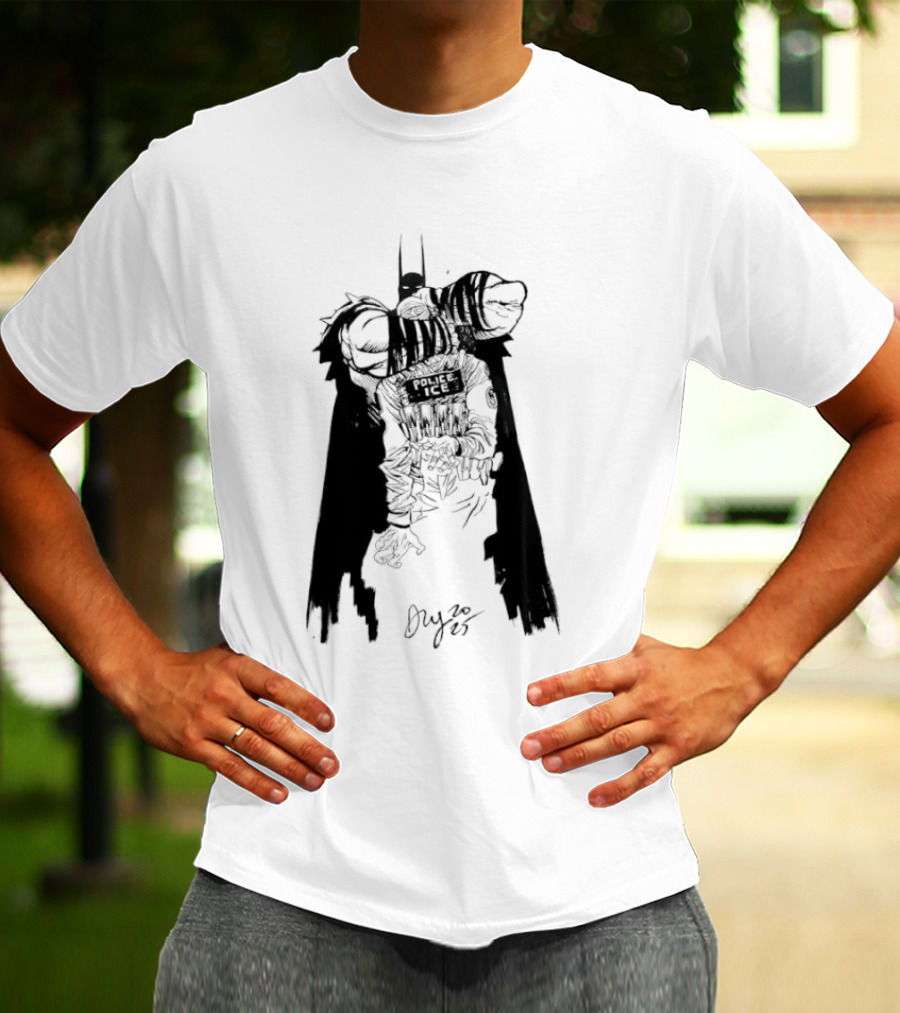 Absolute Batman Police ICE Joker Batman Sketch T-Shirt