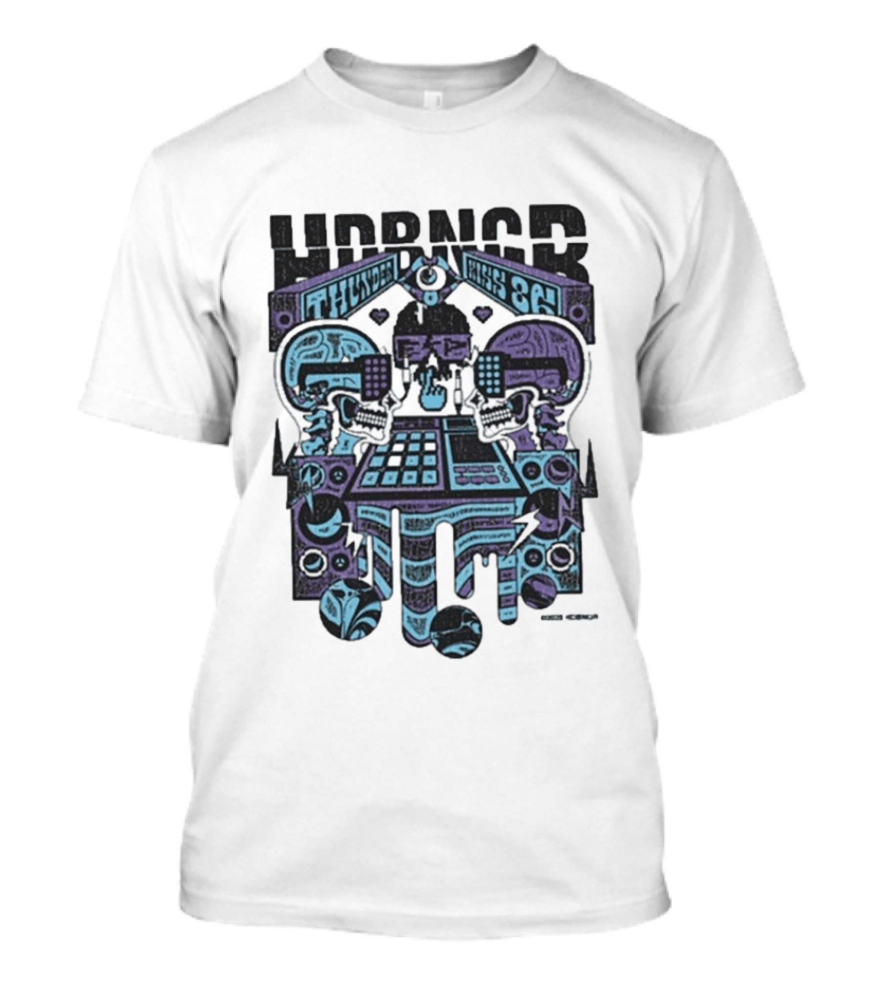 El Phantasmo HDBNGR Thunder Kiss 86 Skulls Music Machine T-Shirt